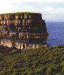 The rugged cliffs at Downpatrick