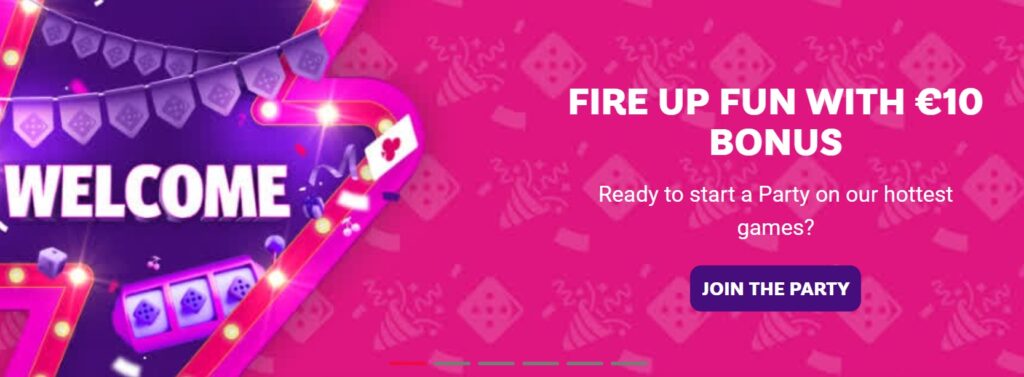 party casino welcome bonus