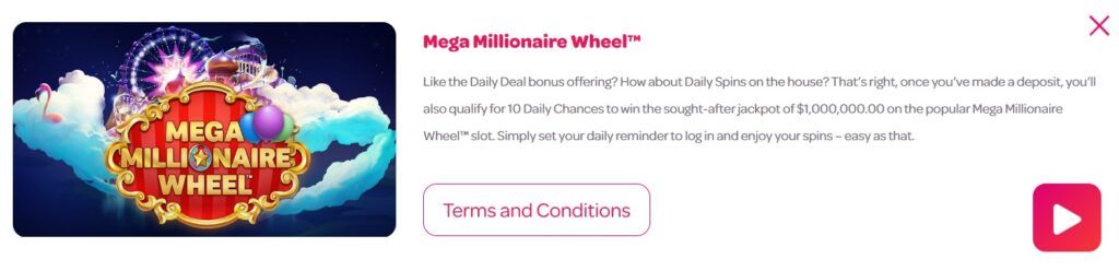 spin casino mega millionaire